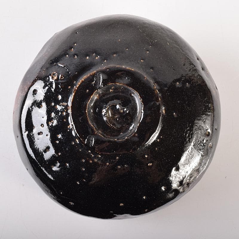 茶道具　楽吉左衛門　黒楽茶碗　共布共箱　D　R7843