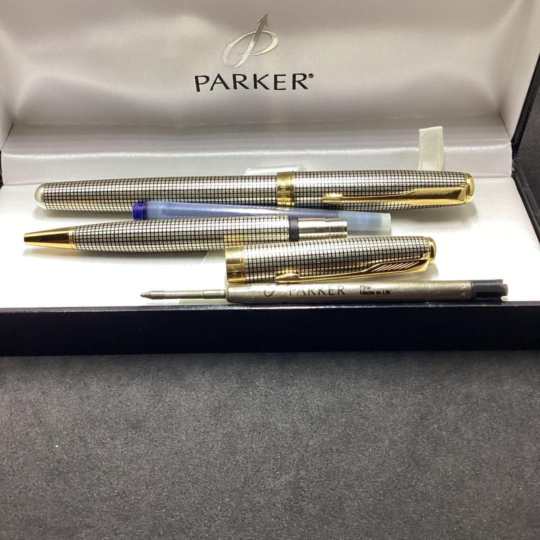 パーカー　ボールペン　万年筆　ソネットプレシャス　シズレGTスターリングシルバー