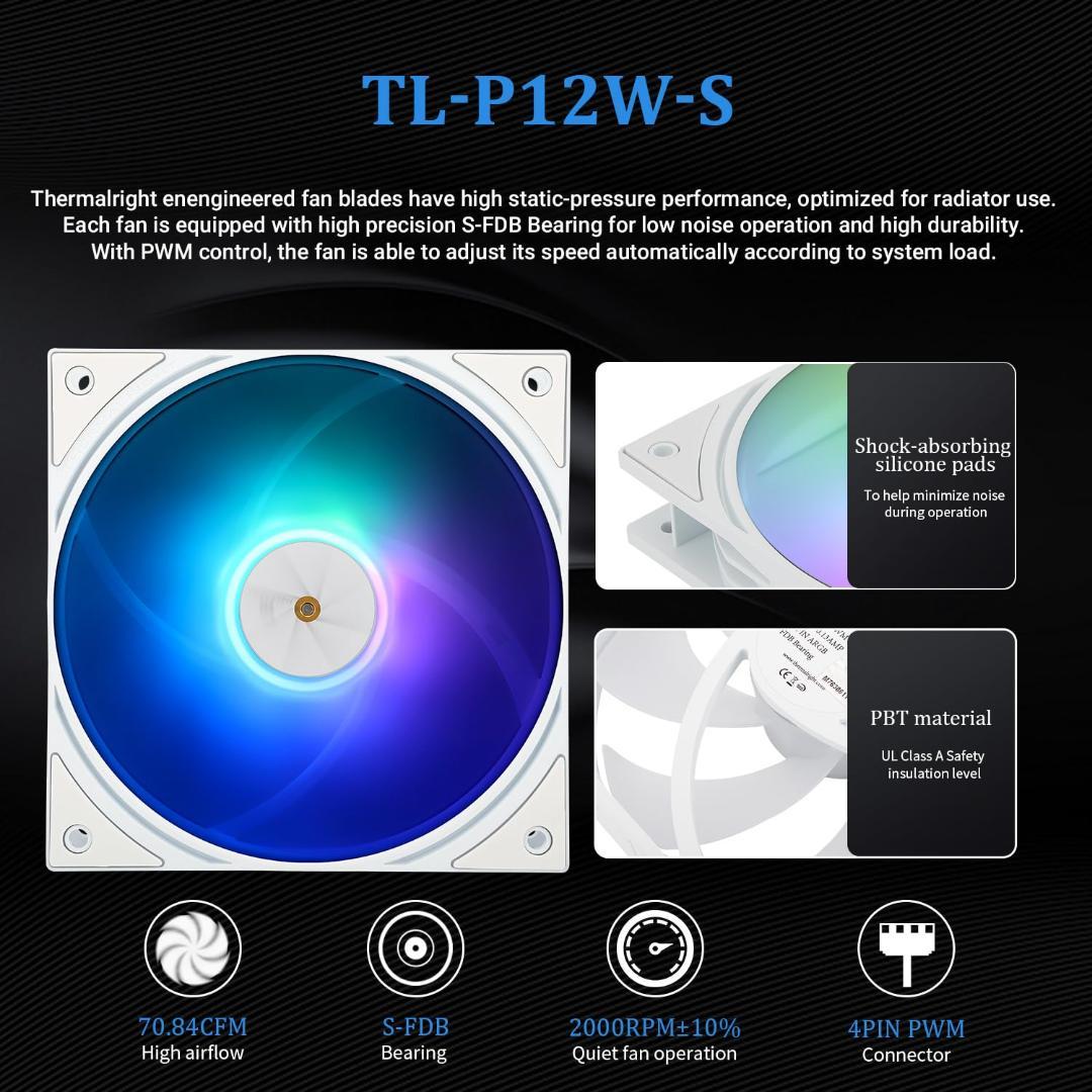 FW360 ARGB CPU水冷 2.4インチIPS画面 ホワイト【残り１個】