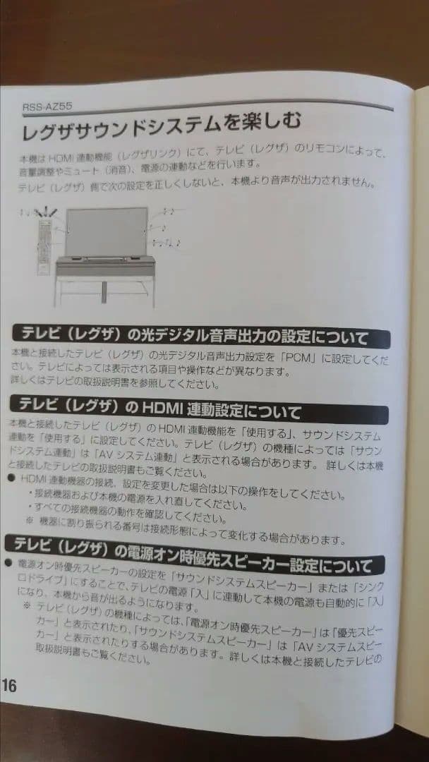 レグザサウンドシステムRSS-AZ55（HDMIケーブル付き）