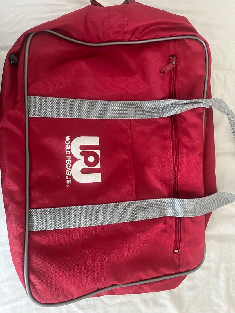 ワールドペガサス　スクールバッグ　赤　ワッペ　スクバ　レッド