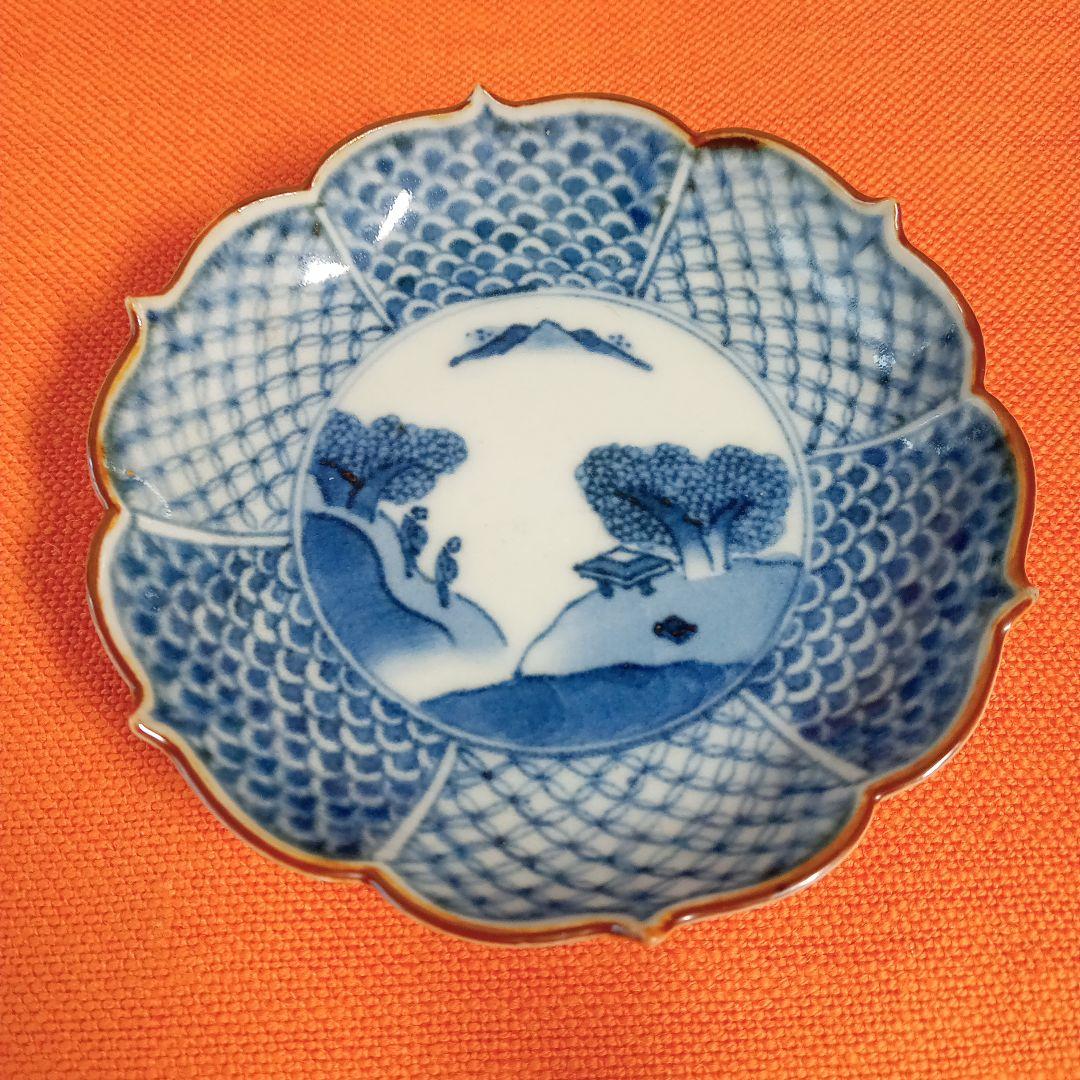 骨董品　明時代、桃山時代　古染付　染付小皿　2枚