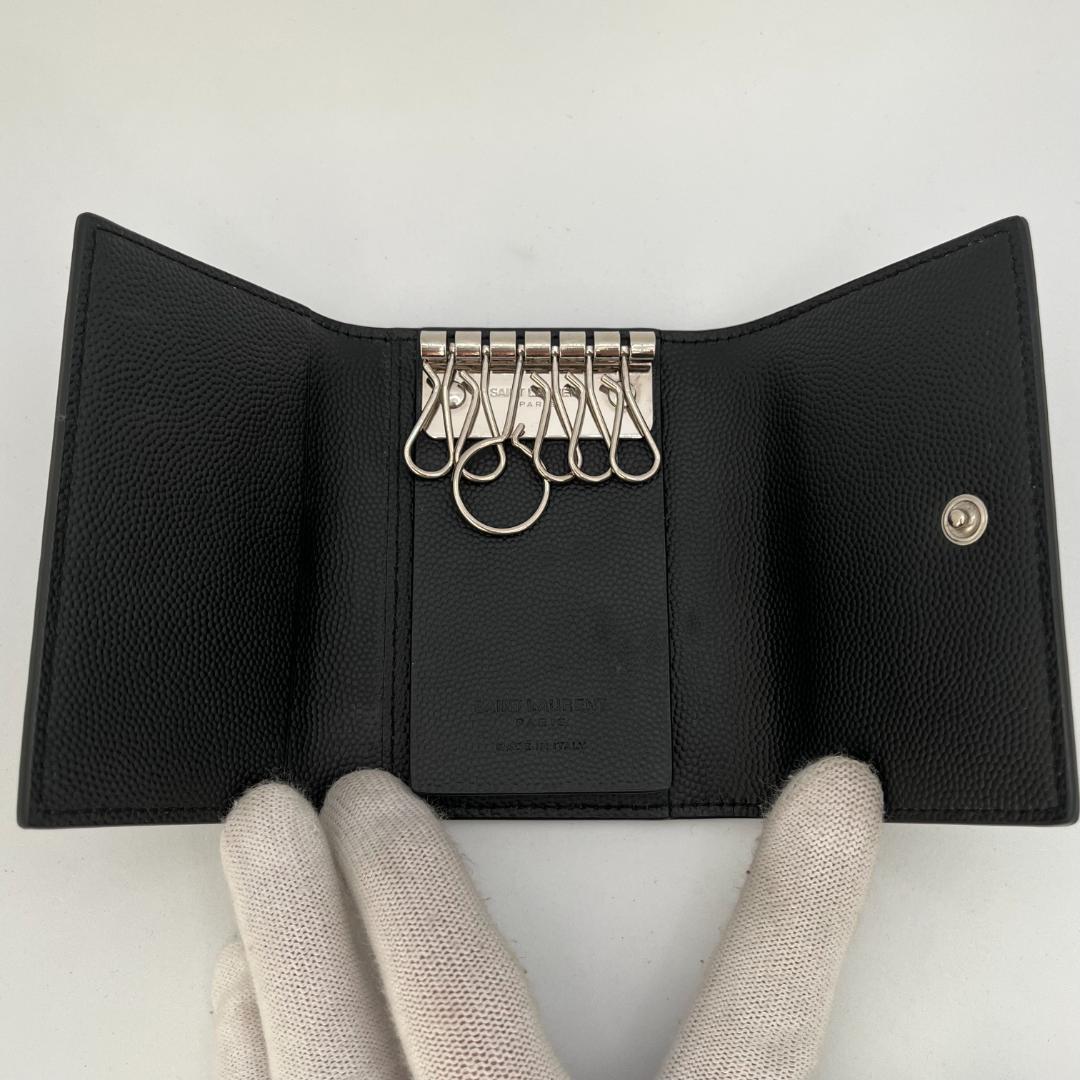 サンローラン　キーケース　ブラック　レザー