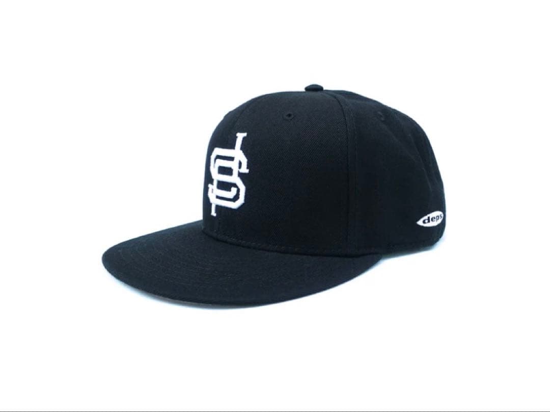 deps BASEBALL LOGO CAP【BLACK×WHITE】