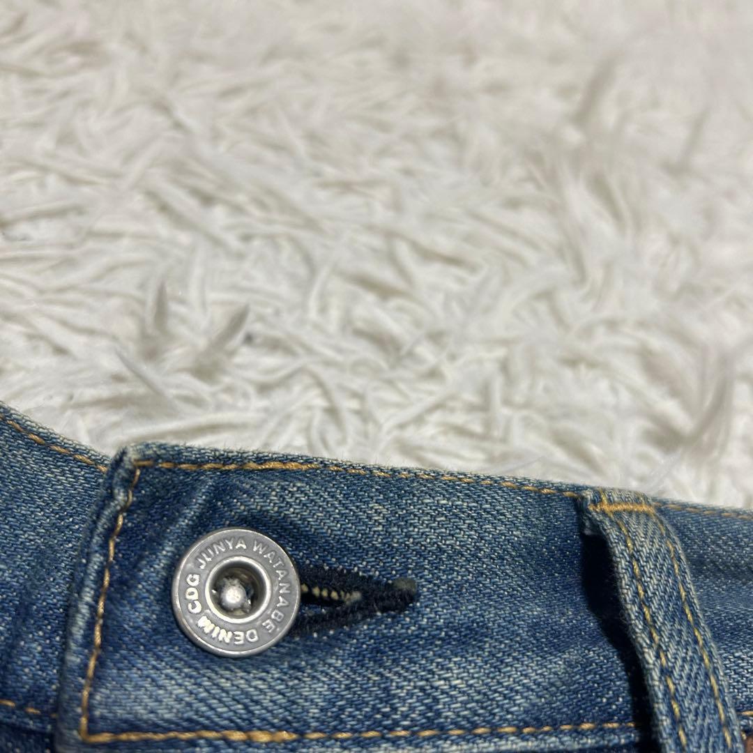 ジュンヤワタナベコムデギャルソン クロコ ドッキング デニムスカート チェック