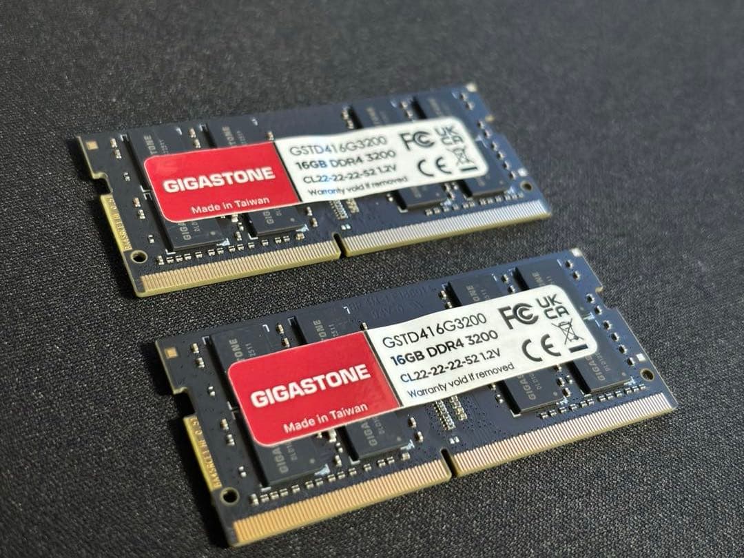 米*茶様 GIGASTONE DDR4-3200 32GB(16GB2枚)メモリ