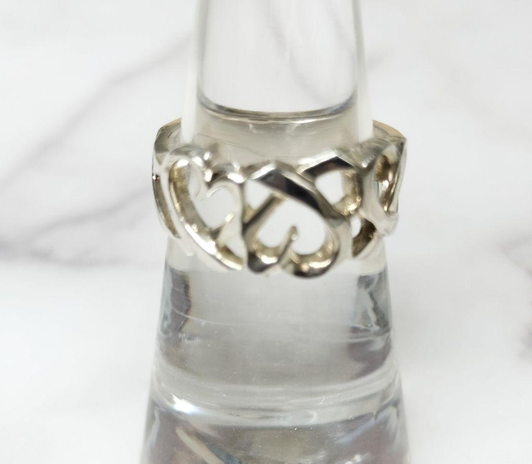 【美品】ティファニー トリプル ラビングハート リング 12号 シルバー 925