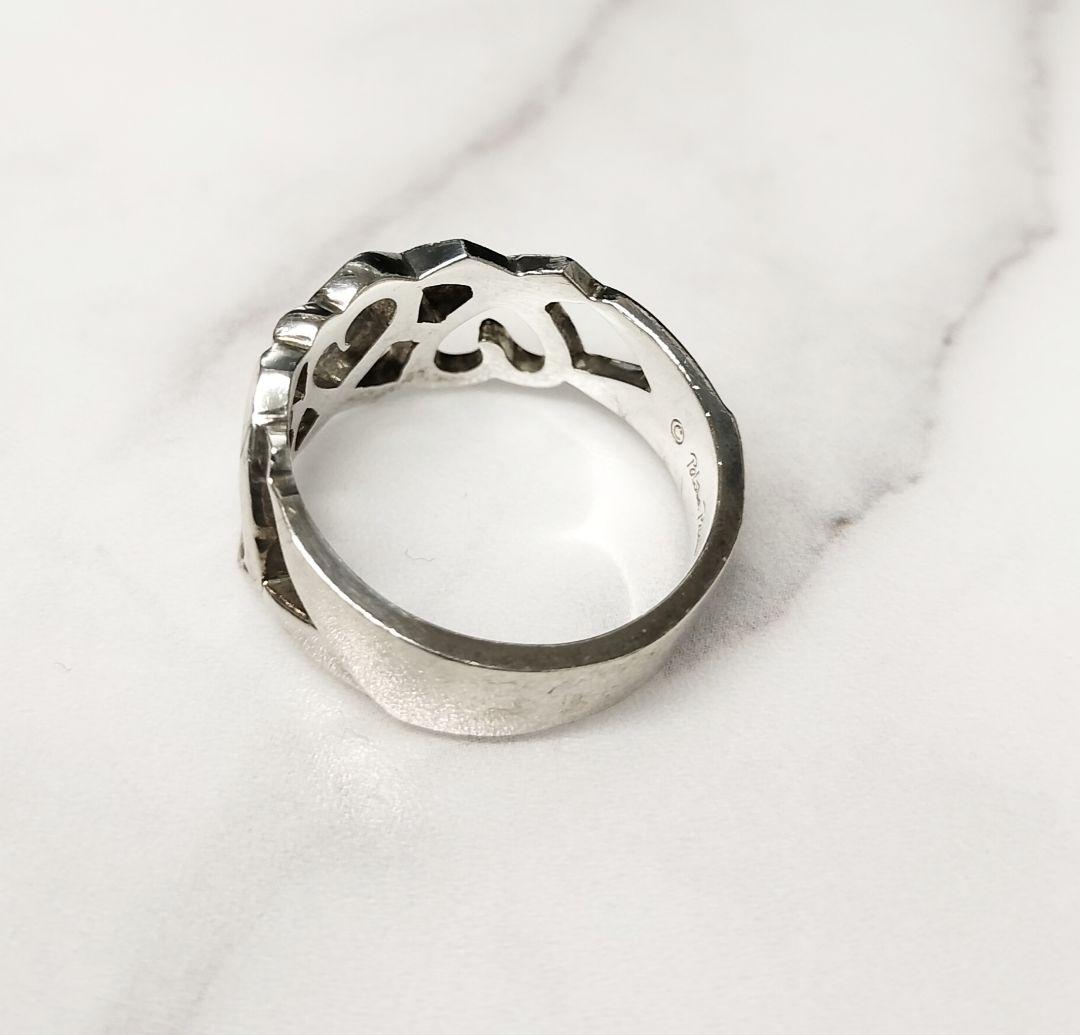 【美品】ティファニー トリプル ラビングハート リング 12号 シルバー 925