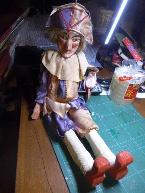 本格的な操り人形です。ドンキホーテと道化師。ヴィンテージです