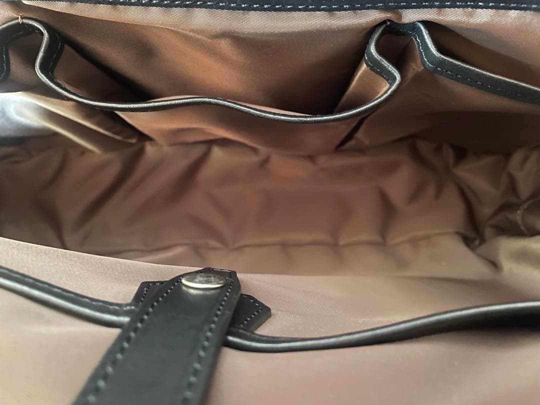 【未使用】万双　双鞣和地 シングルブリーフケース　ブラック　黒