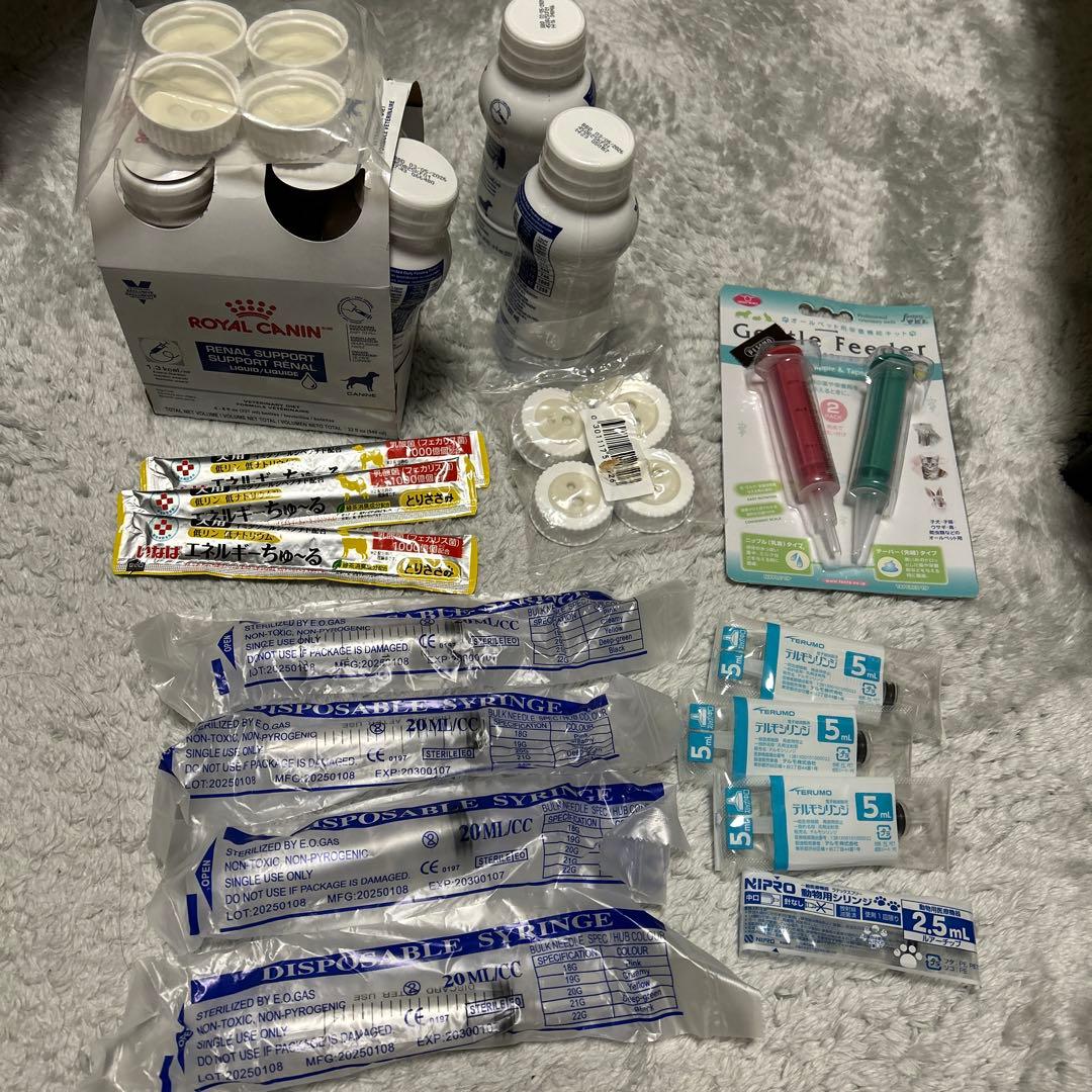 【Betty 】ロイカナ腎臓サポート流動食4本セット＋2本ちゅ〜るシリンジ