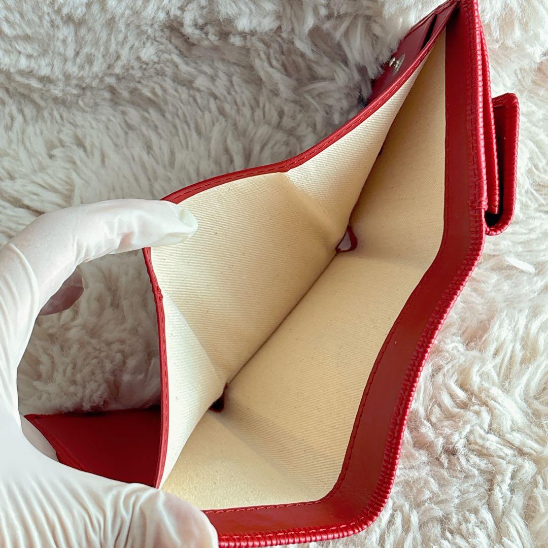 ヴィヴィアンウエストウッド 財布 三つ折り レッド オーブ ミニ財布 赤 レザー