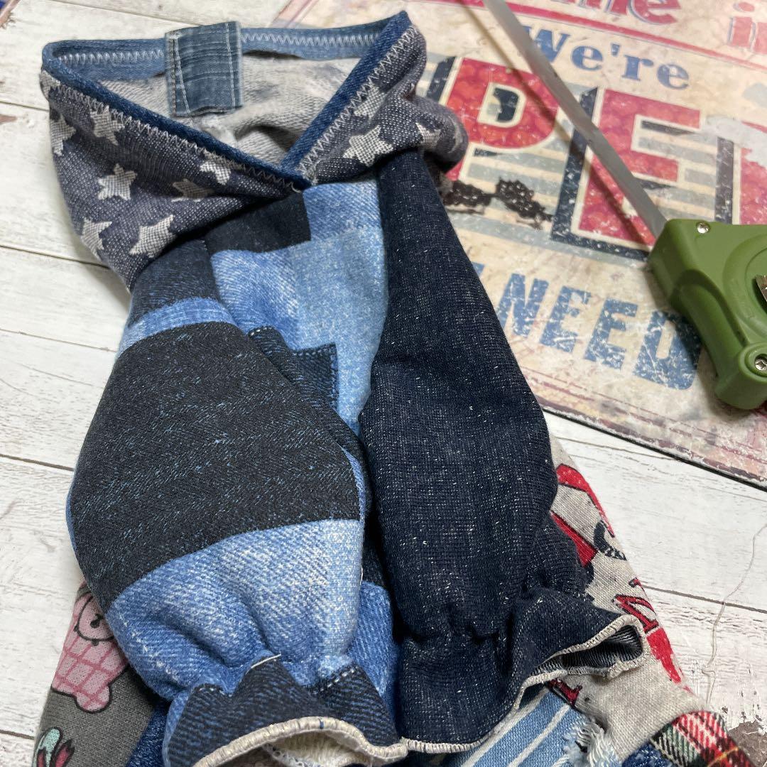 犬服^ ^つぎはぎパーカー