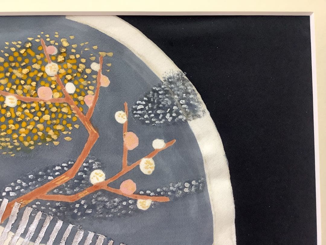 安達雅一　「白い風」工芸　染額　染織工芸作家　東京友禅　日展会友・日本工芸会会員