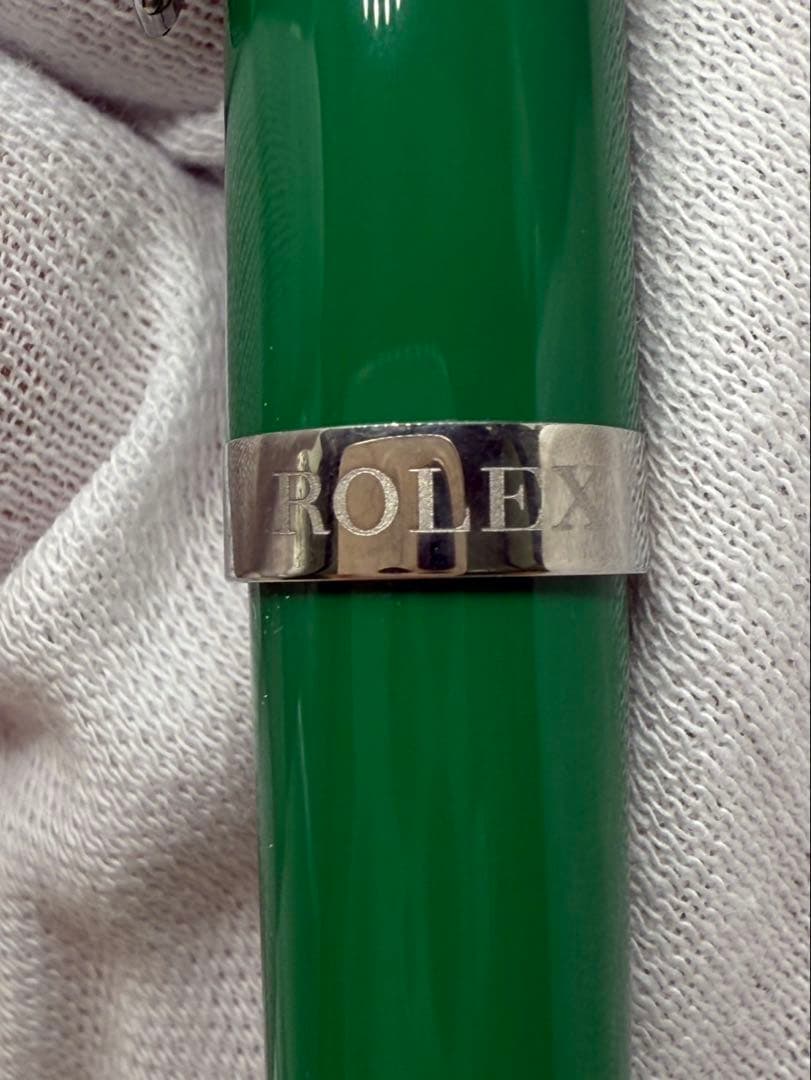 ROLEX 緑色 ボールペン 専用ケース付き