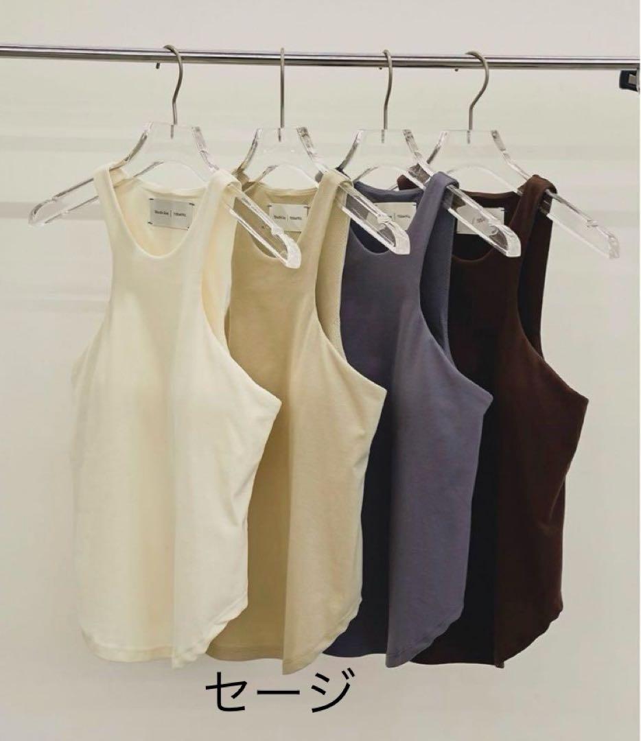 【未使用】todayful studio doe コラボ　タンクトップ　セージ