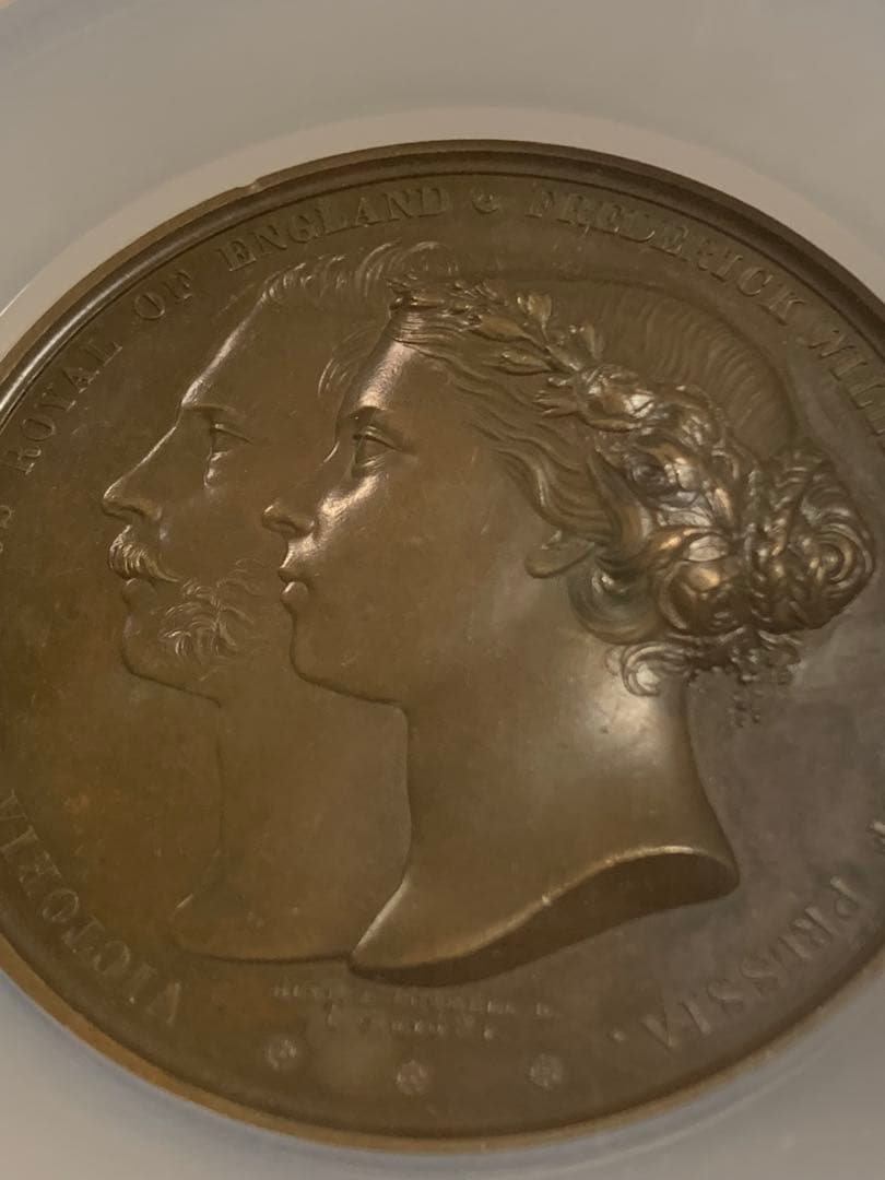プリンセスヴィクトリアとフリードリヒ・ウィルヘルム 成婚記念メダル 1858年