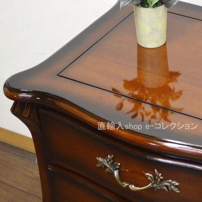 マホガニー ナイトテーブル ベッドサイドテーブル 2段引出し 収納 アンティーク