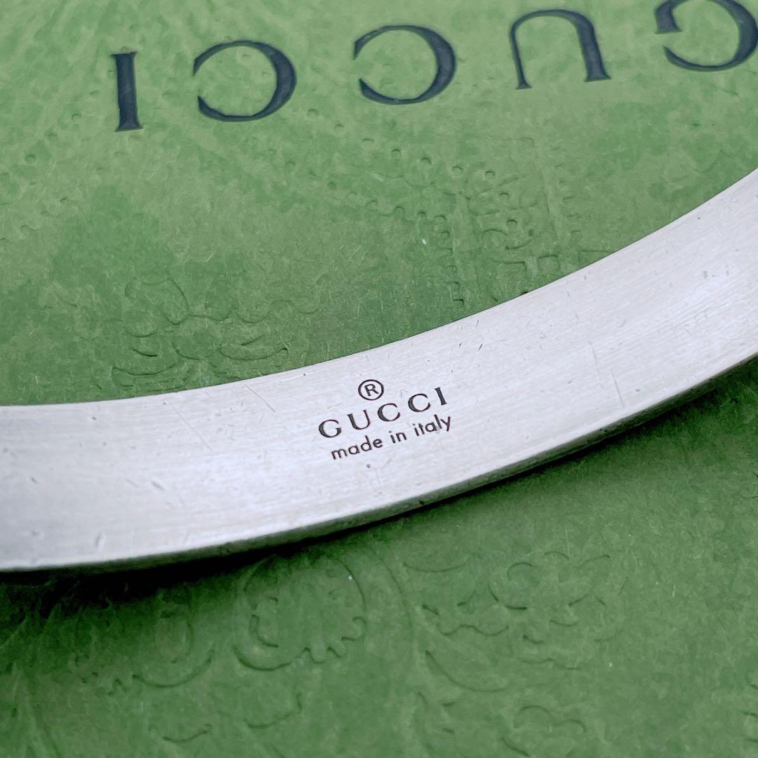 GUCCI バングル　アラベスク　キャット　ブレスレット　シルバー