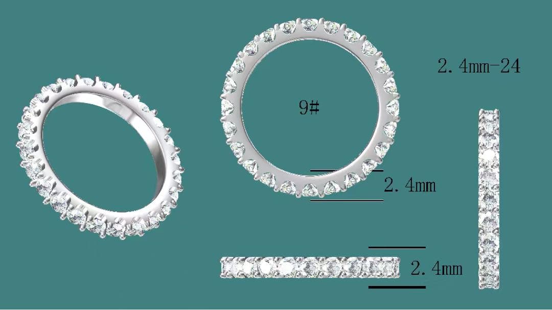 HochoページLab石2.4mmフルエタニティリング
