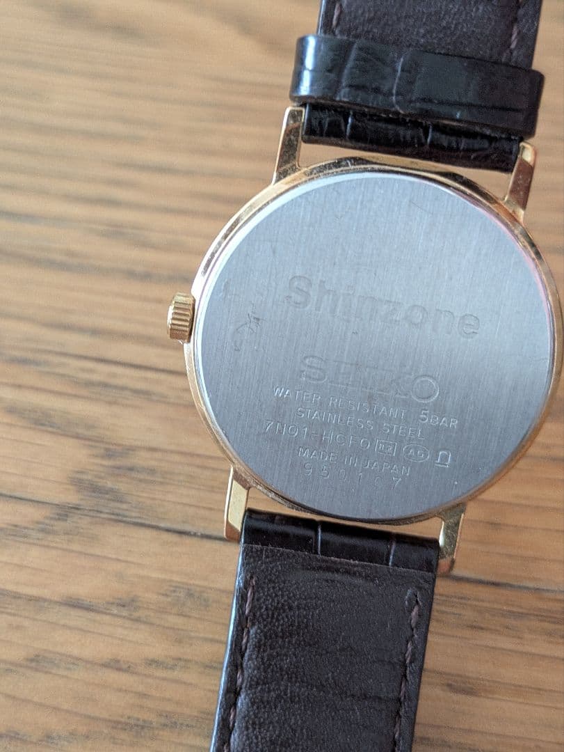 タイムセール☆Seiko×Shinzone ブラウン レザーベルト時計