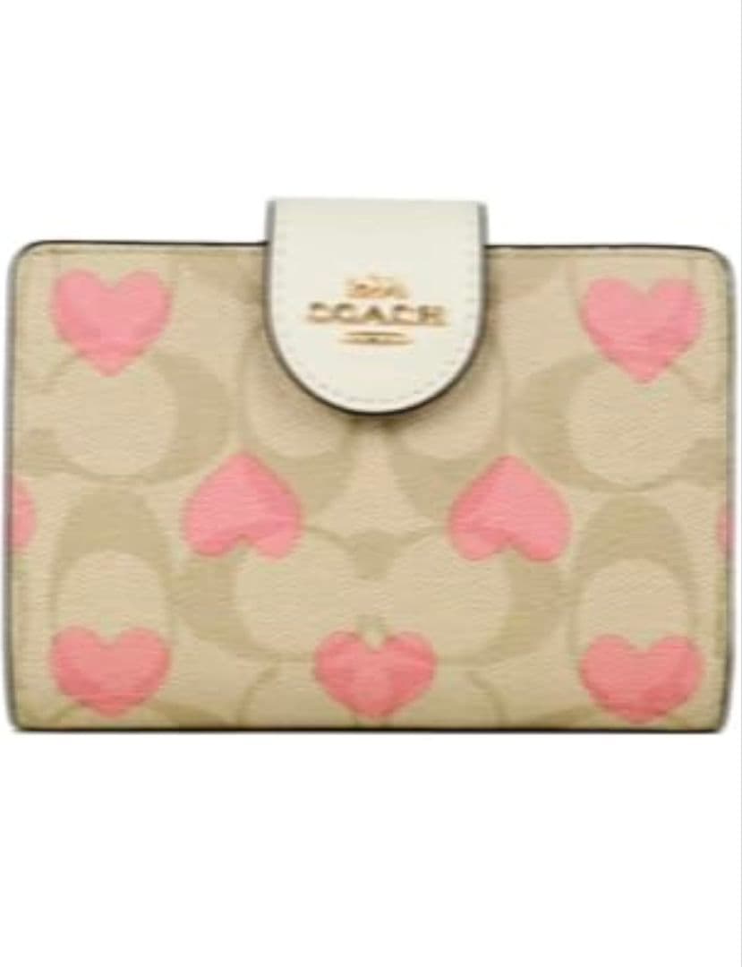 COACH ハート柄 二つ折り財布