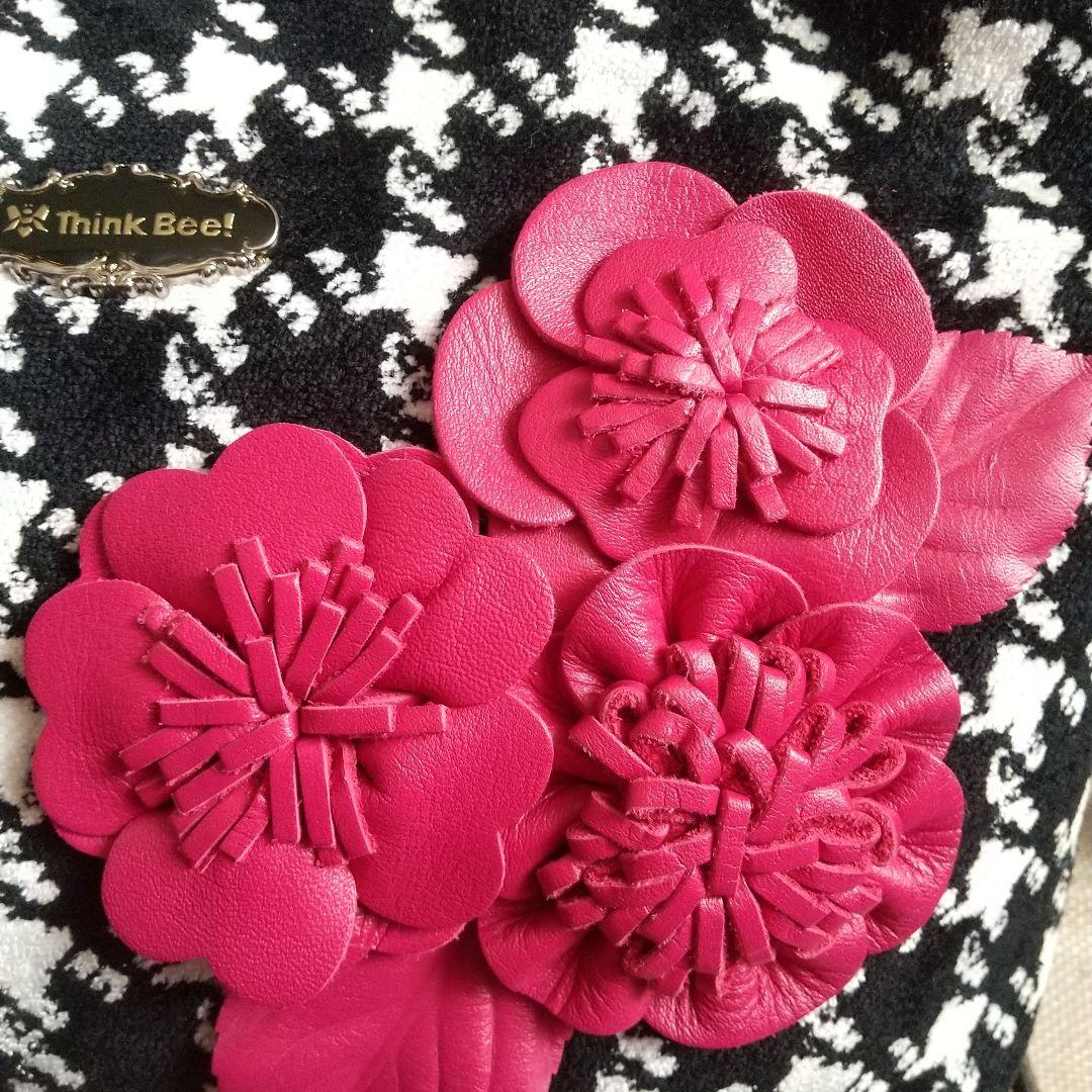 Think Bee! ハウンドトゥース柄ショルダーバッグ