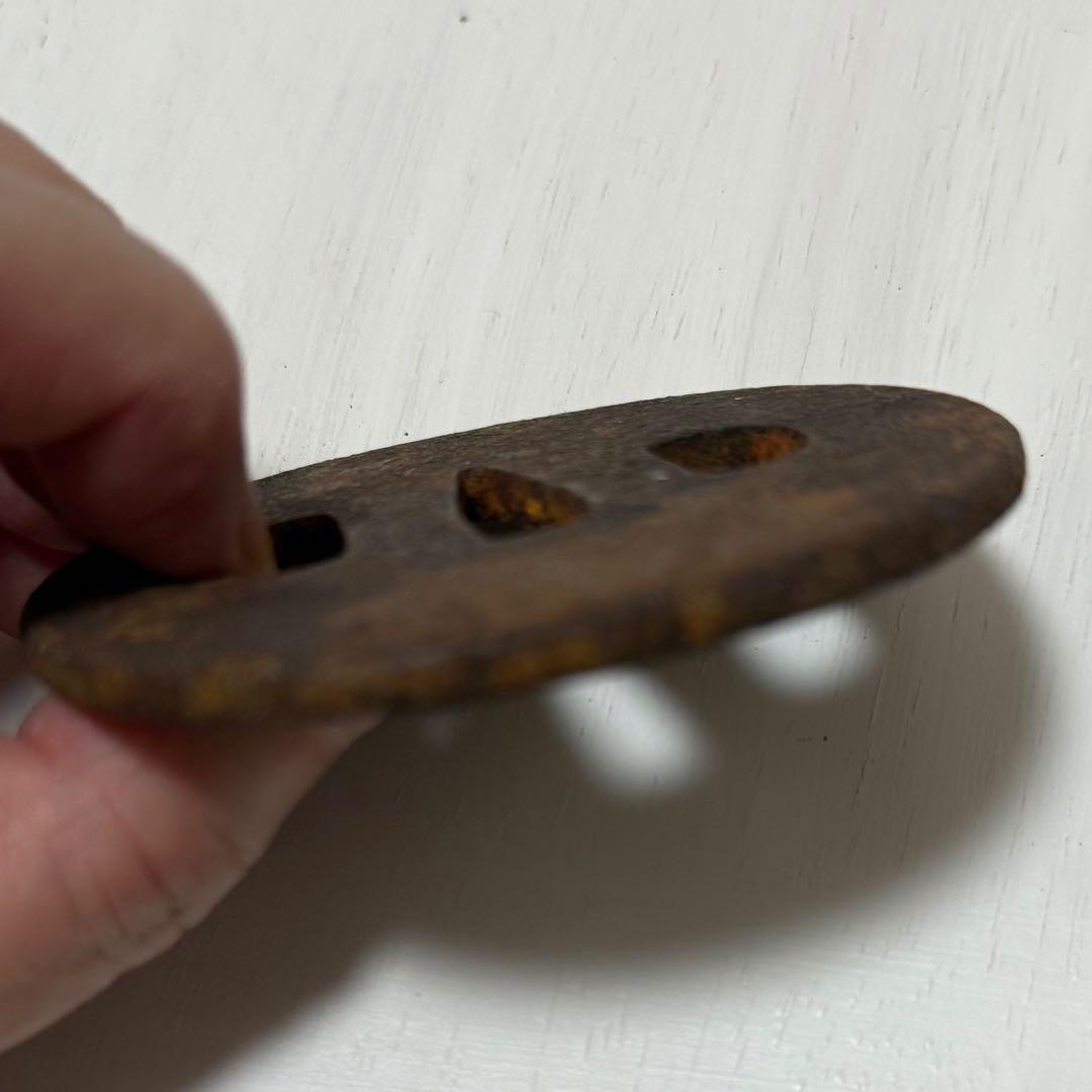 刀の鍔　丸　鉄
