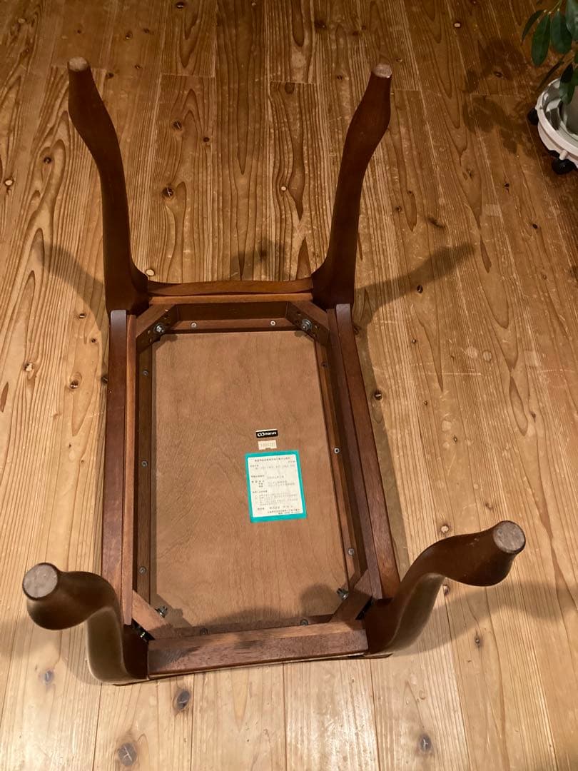 マルニ木工　サイドテーブル　カフェテーブル　昭和レトロ　猫足①