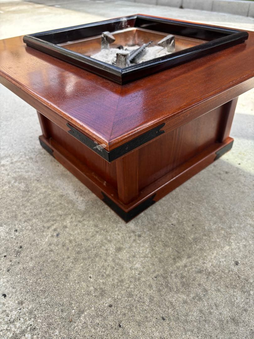 木製座卓 引き出し付き 灰皿付き　火鉢　囲炉裏テーブル　座卓　付属品あり