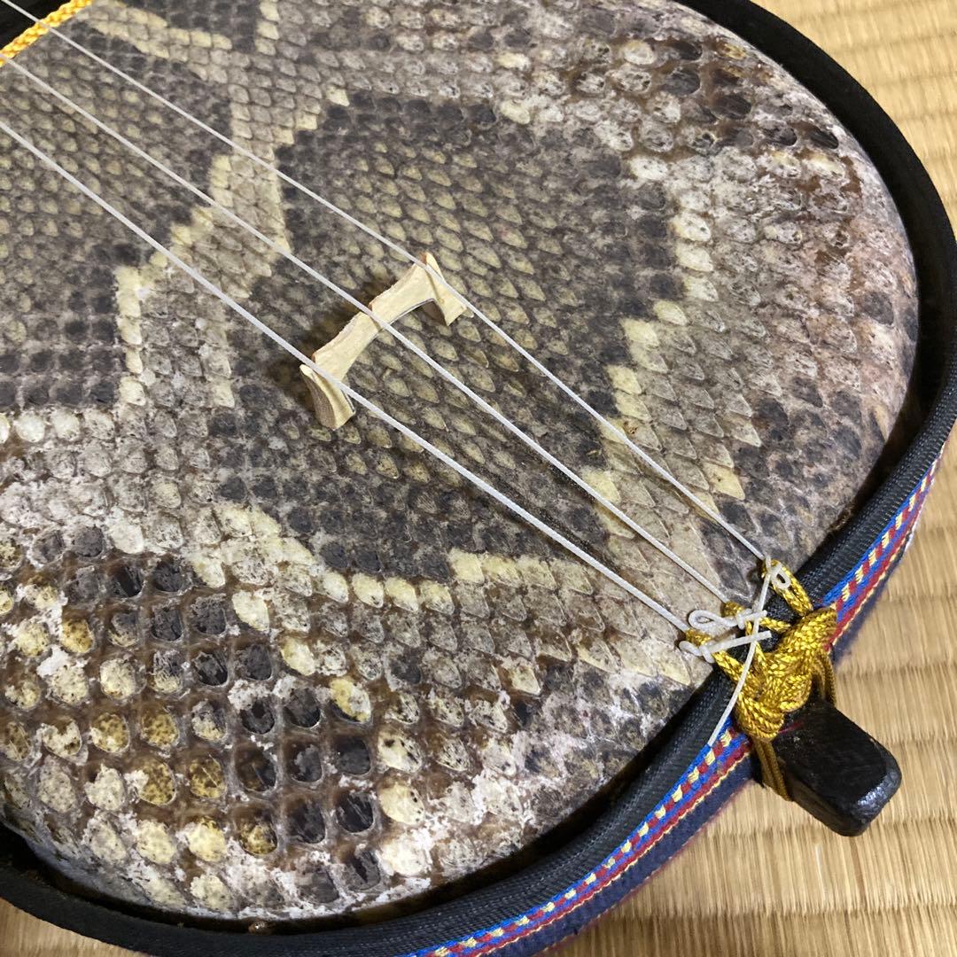 三線 本体 皮 ケース付(希望の方はスタンド