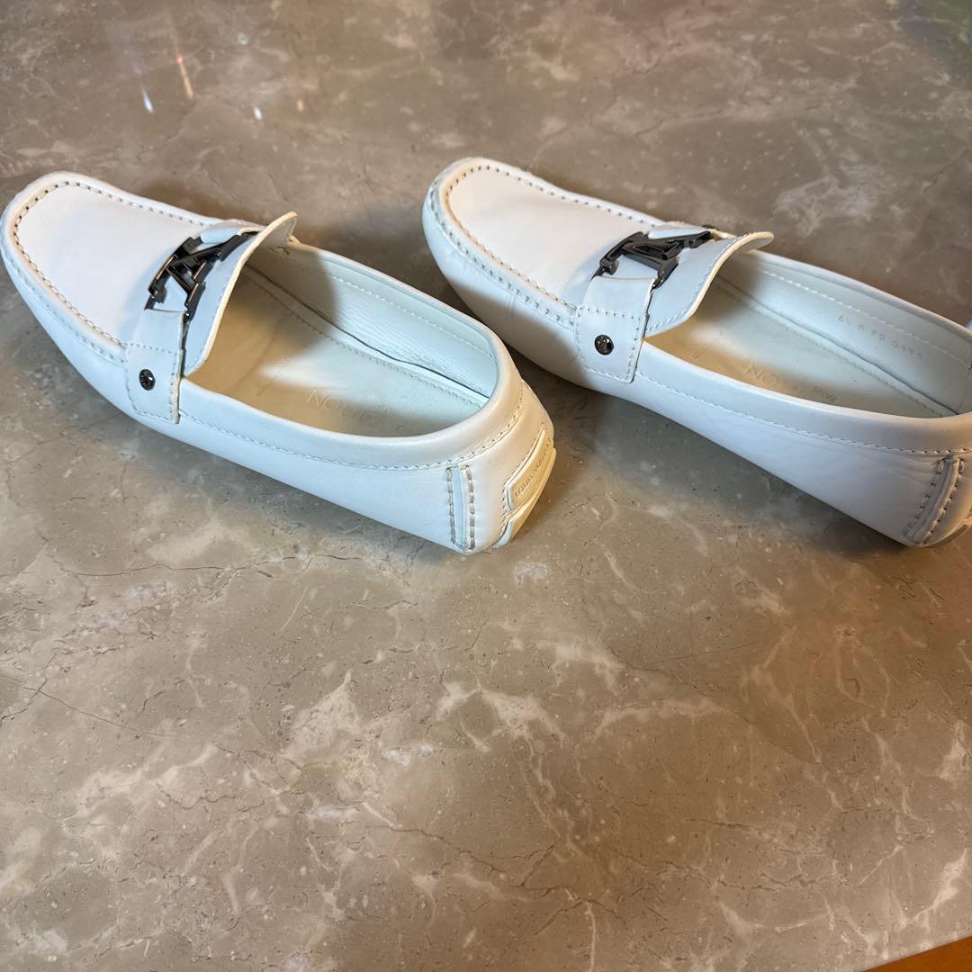 Louis Vuitton ホワイト ドライビィングシューズ　6 1/2