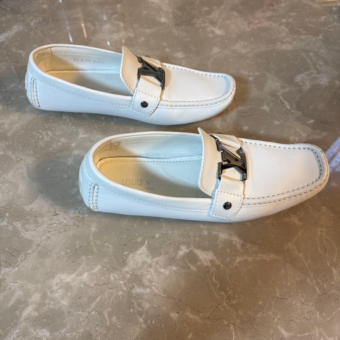 Louis Vuitton ホワイト ドライビィングシューズ　6 1/2