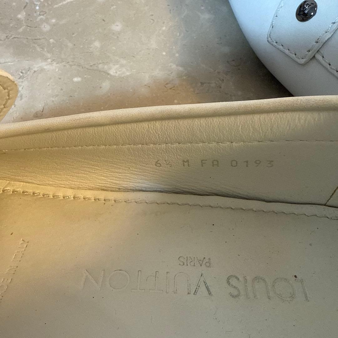 Louis Vuitton ホワイト ドライビィングシューズ　6 1/2