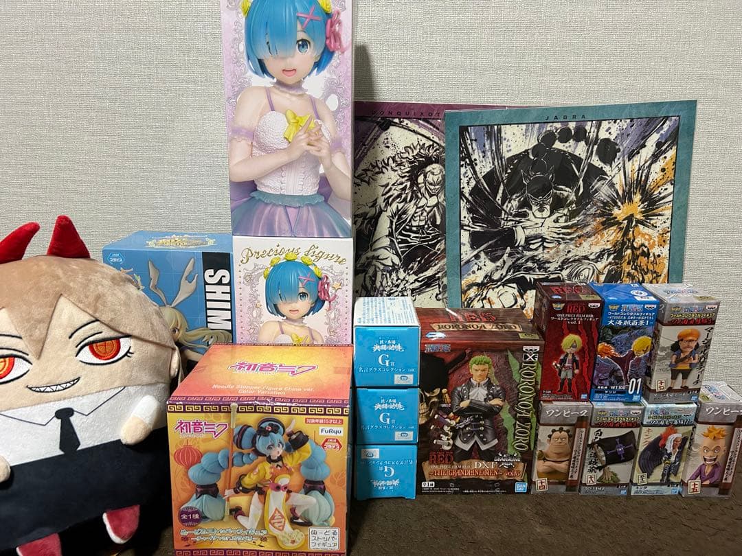 アニメキャラクターフィギュア、1番くじグッズセット