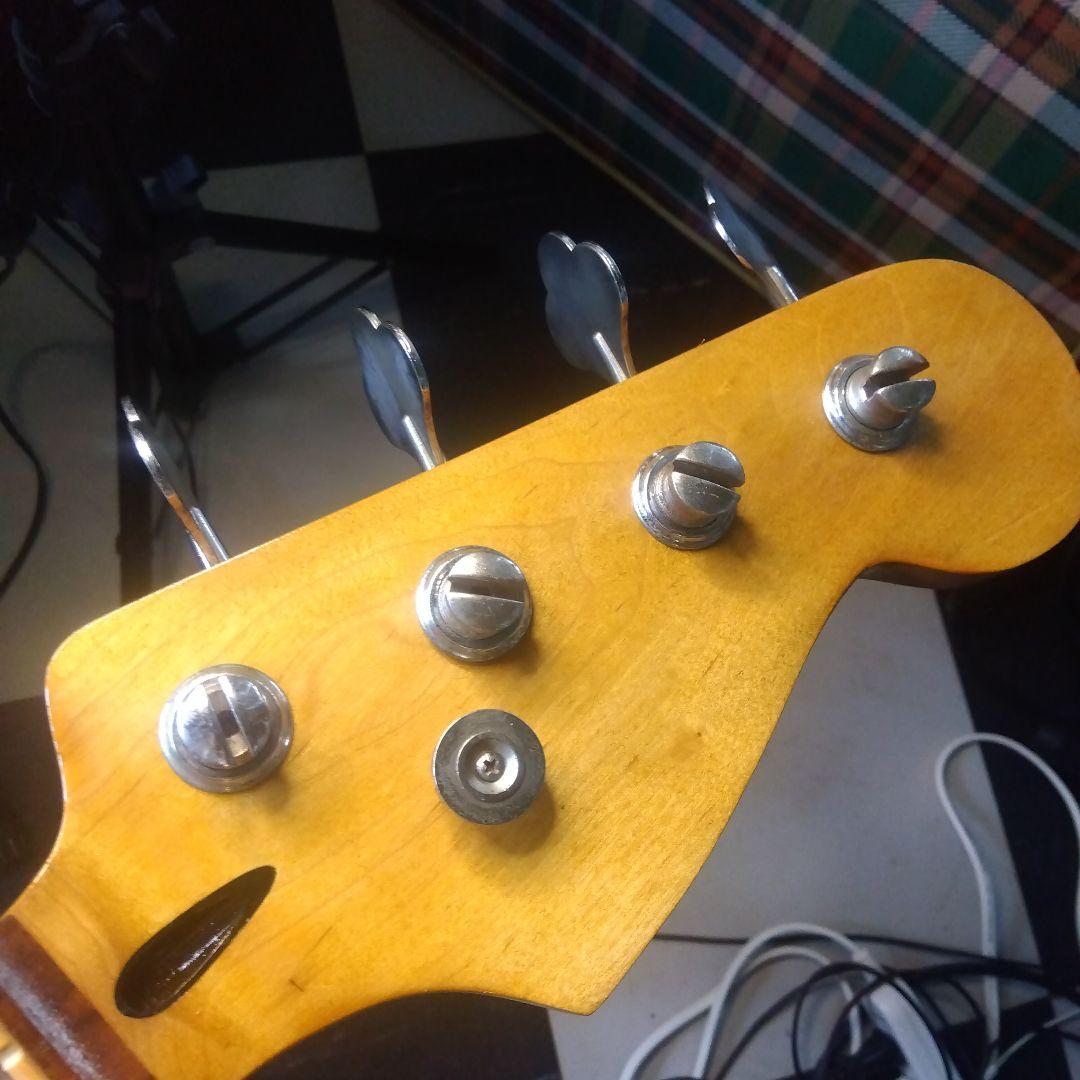 あ*ら様 カスタムエレキベース ブラック/ブラウン！ジャンク…