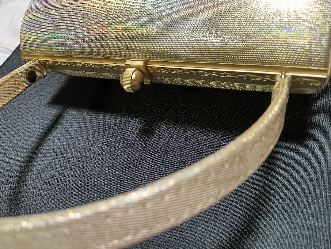 キンワシ印　草履バッグセット　ゴールド　レインボー　着物　和装　和服