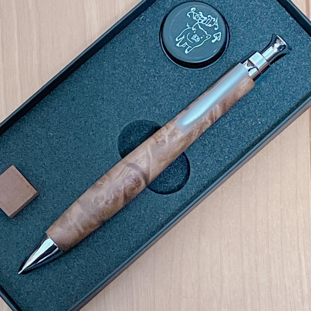 【24時間以内発送】こぶた工房 極上杢 マーブルウッド シャープペンシル