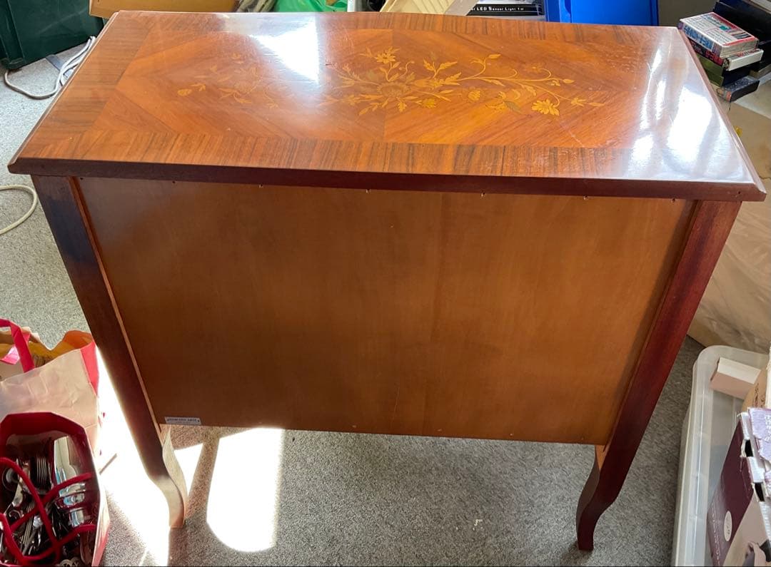 木製装飾チェスト 3段　猫脚　イタリア