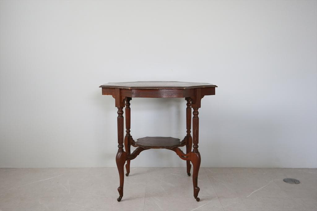 英国アンティーク木製ウィンドウテーブル/オケージョナル/サイド机(89-260)