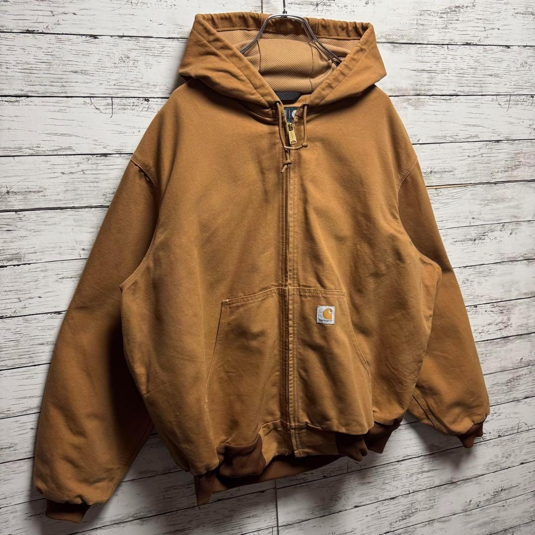 545【希少なXL】カーハート　ダック地　人気モデル　アクティブジャケット