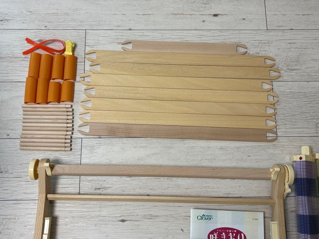 クロバー 咲きおり 60cm 卓上織り機 本体フルセット 50羽綜絖つき