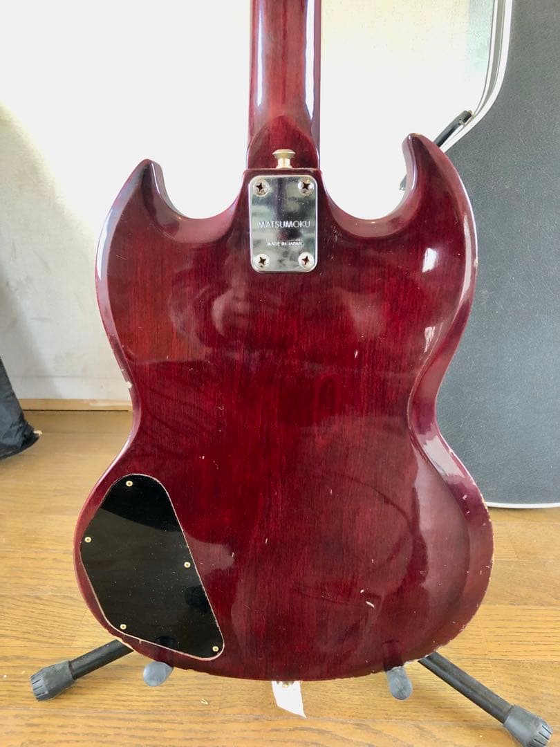 Greco エレキギター バーガンディ ハードケース付き　ワインレッド