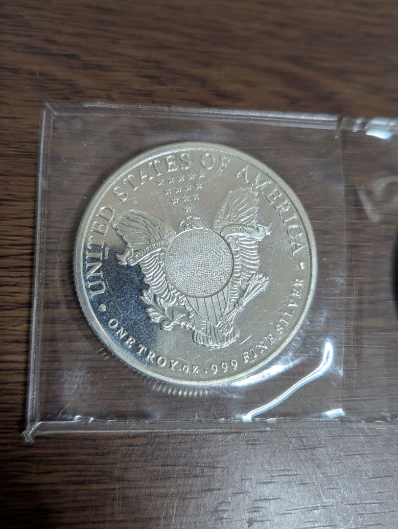 two oz fine silver 純銀2枚、1トロイオンス999、本物、米国