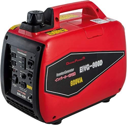 [ナカトミ] インバーター発電機 定格出力0.9kVA 正弦波 50Hz/60m