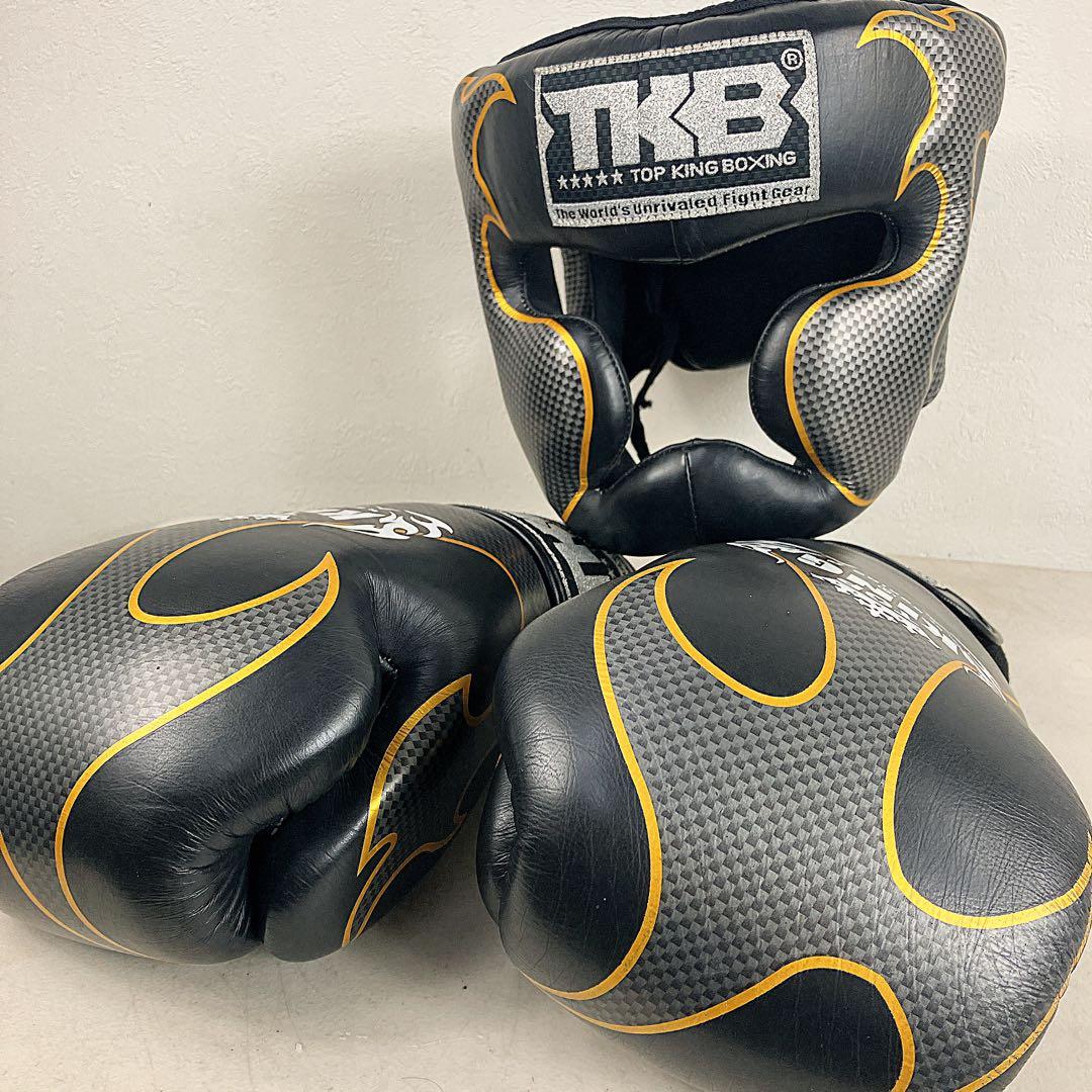 美品　王者ヘッドギア　トップキング キックボクシング　グローブ 14オンス L