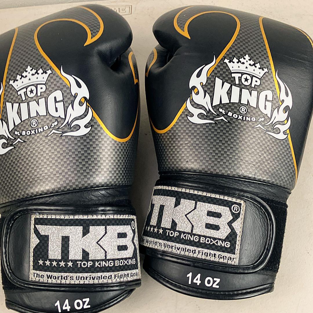 美品　王者ヘッドギア　トップキング キックボクシング　グローブ 14オンス L