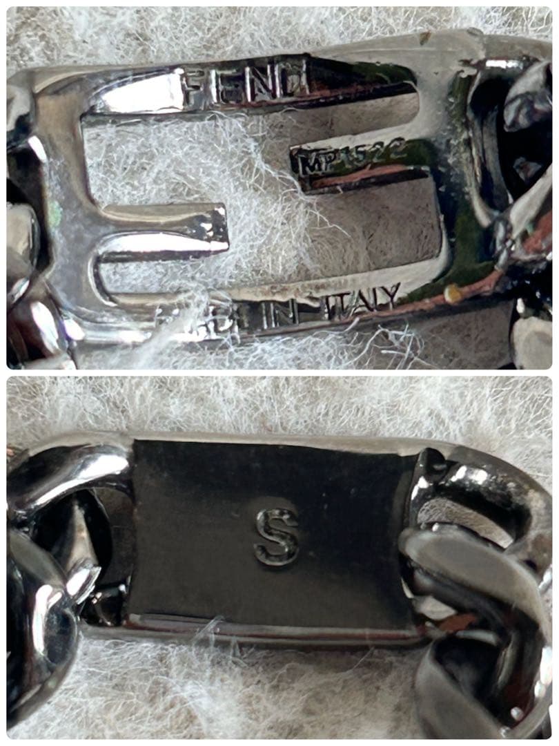 超激レア✨フェンディ チェーンリング 喜平 FFロゴ ズッカ メッキ イタリア製