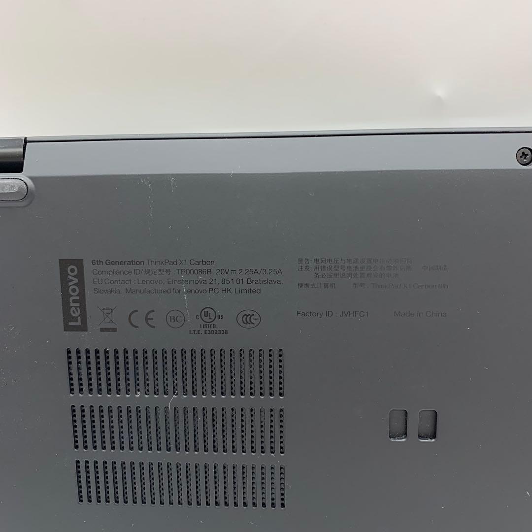 Windowsノート本体 Lenovo ThinkPad X1 Carbon GEN 6