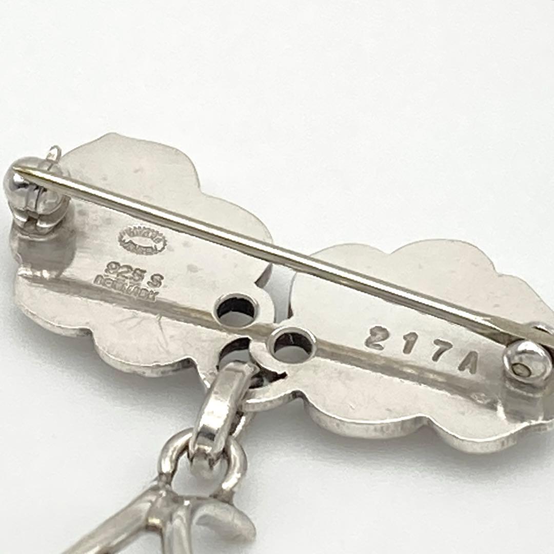 ジョージジェンセン 217A ムーンライトグレープ ブローチ SV925 ぶどう